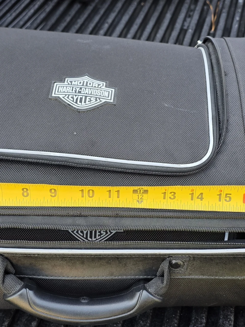 Harley-Davidson Black Travel Bag with White Piping
